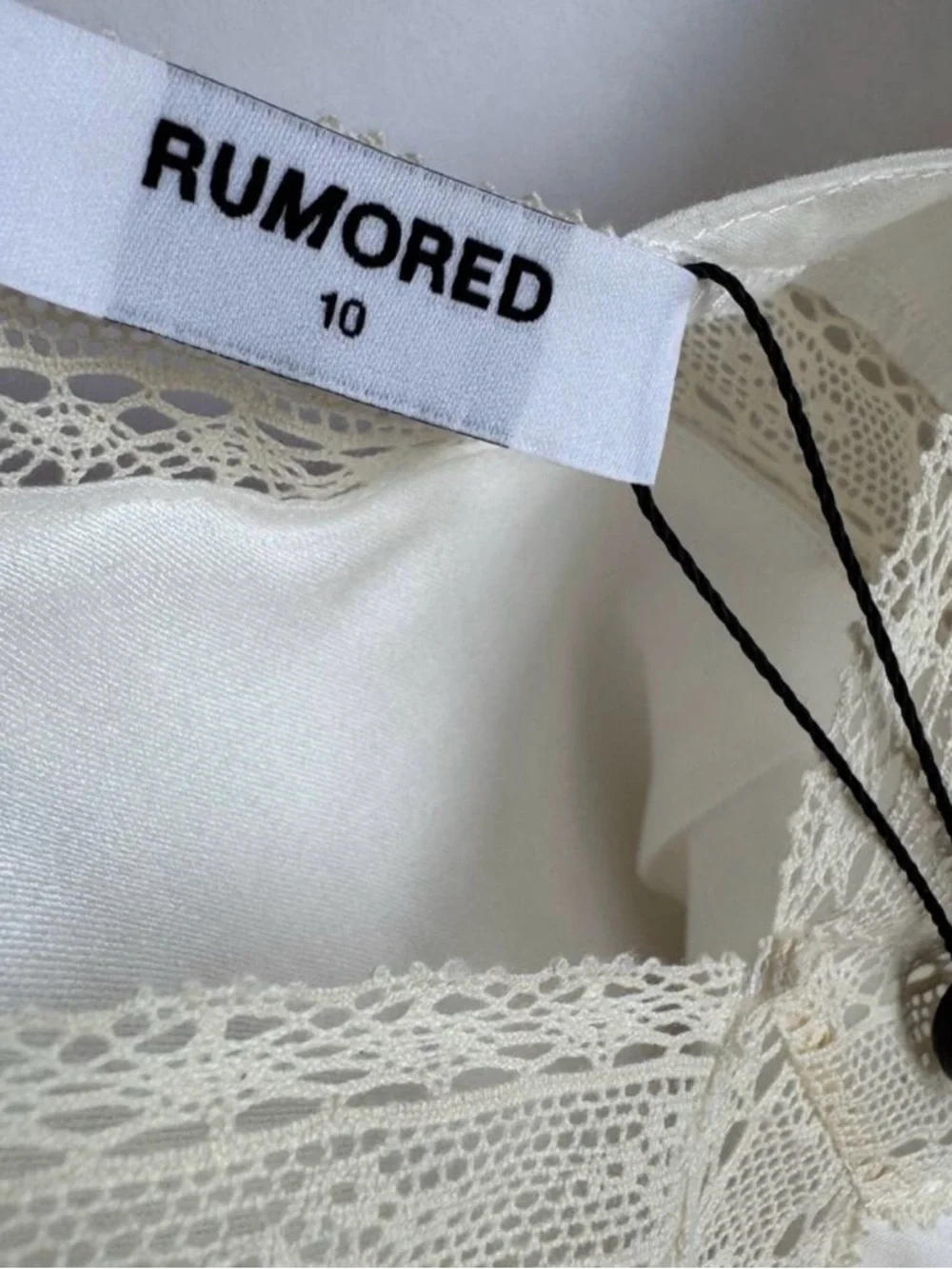 Rumored Cream Lace-Trim Slip Dress - Picture 3 of 5